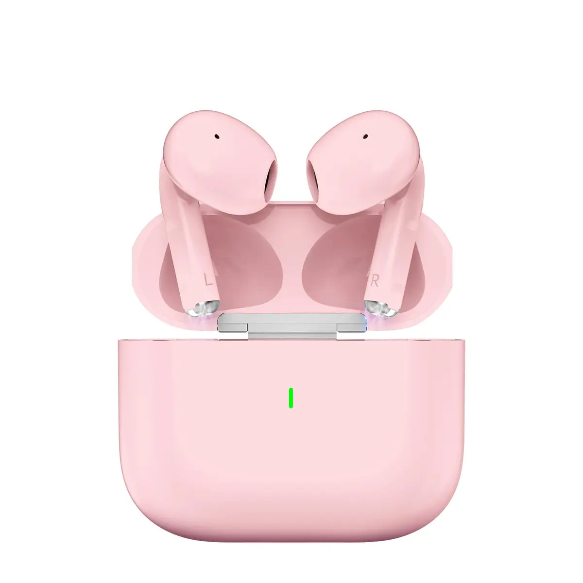 Fones de ouvido Bluetooth 5.3 sem fio, bateria com duração de 40 horas, carregamento USB-C, classificação de resistência à água IPX6, microfone embutido, compatíveis com Android e iOS ROSA