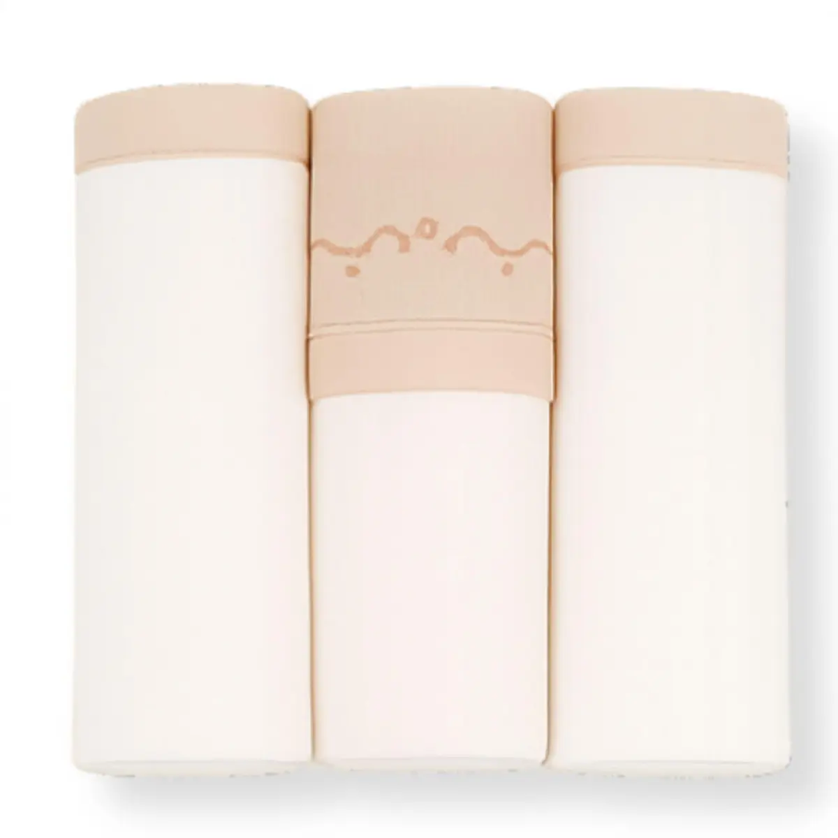 Cueiro para Bebê 100% Algodão Kit com 3 Unidades 80x80cm | Tecido Suave e Respirável | Ideal para Enxoval, Maternidade, Naninha e Proteção Diária (Creme/Bege) - 1