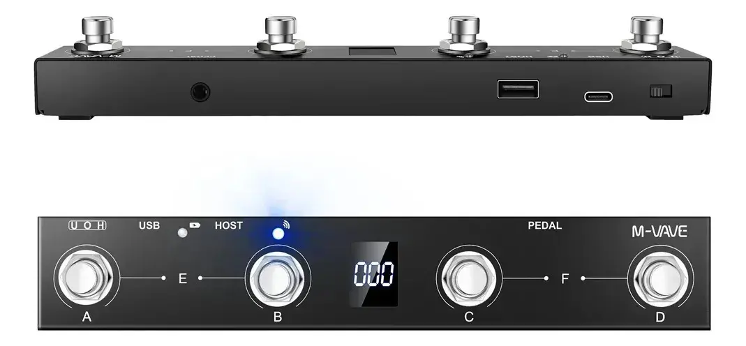 Controlador MIDI Sem Fio M-Vave Chocolate Plus 4 Teclas Bluetooth Preto - 1