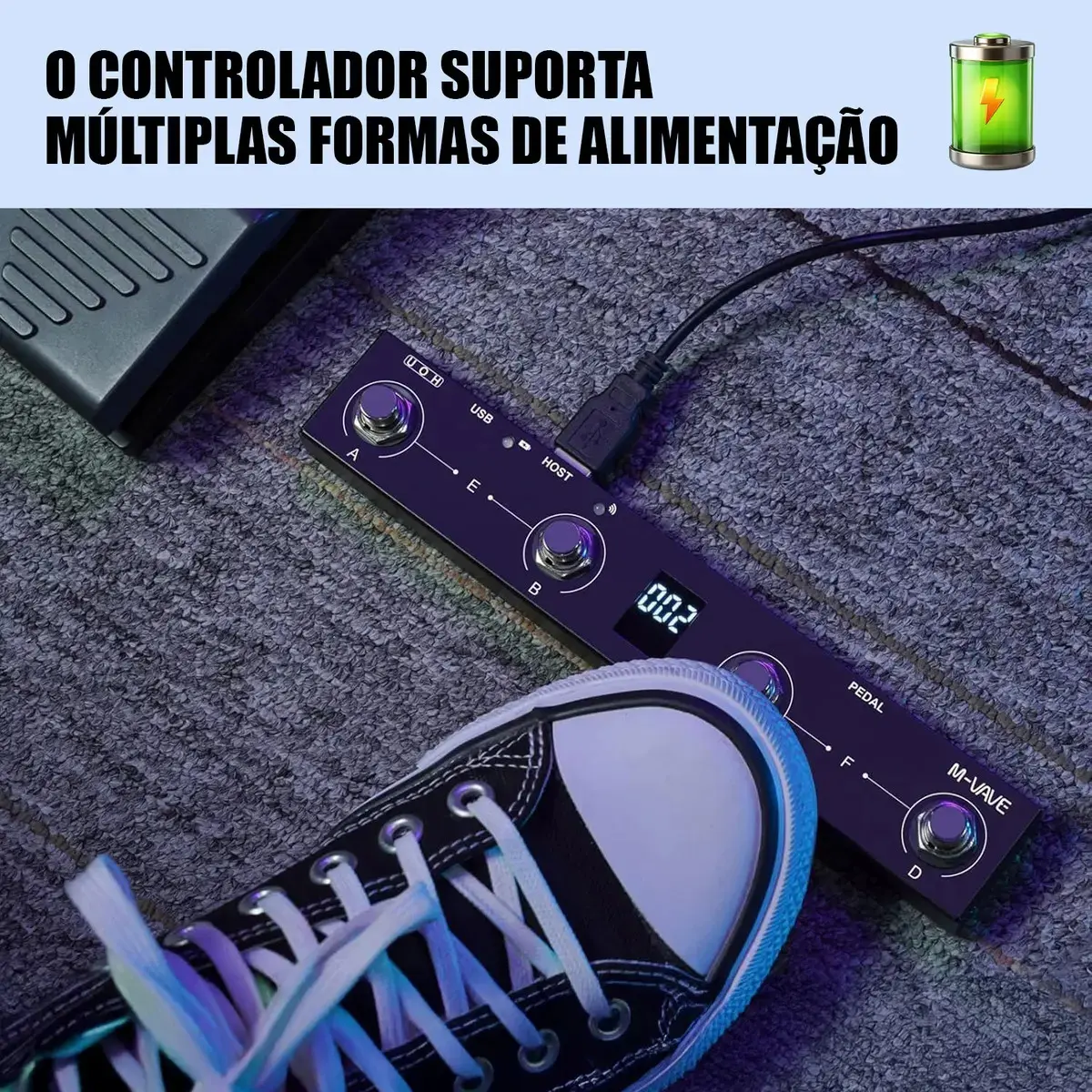 Controlador MIDI Sem Fio M-Vave Chocolate Plus 4 Teclas Bluetooth Preto thumbnail 7