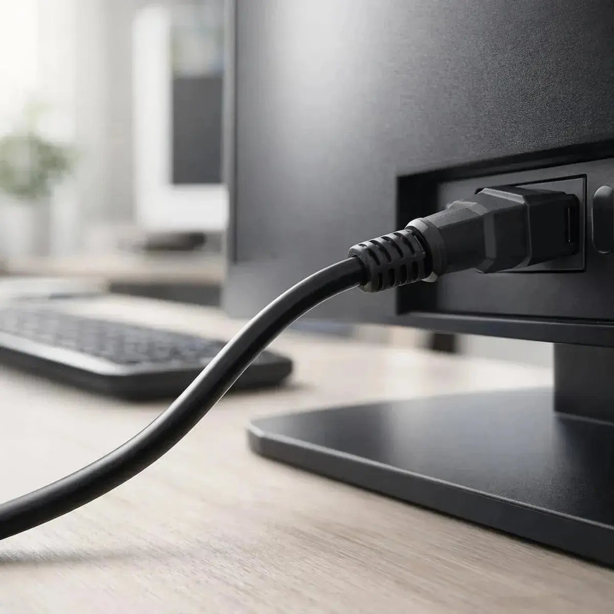 Cabo De Força Tipo 8 IEC C7 Bivolt Bipolar 1,5 metros Padrão Brasileiro Tv Notebook Monitor Videogame Fonte Energia Universal Conexão Segura Eletric Teck thumbnail 8