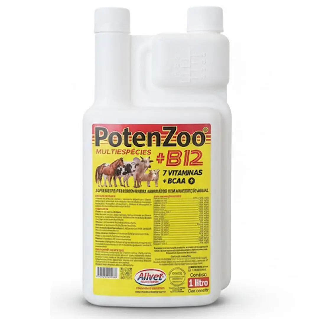 Suplemento Multiespécies Alivet Potenzoo, com Vitamina B12