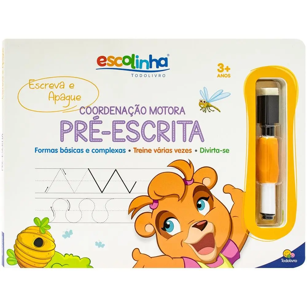 Escolinha Escreva e Apague II: Coordenação Motora - Pré-Escrita - 1