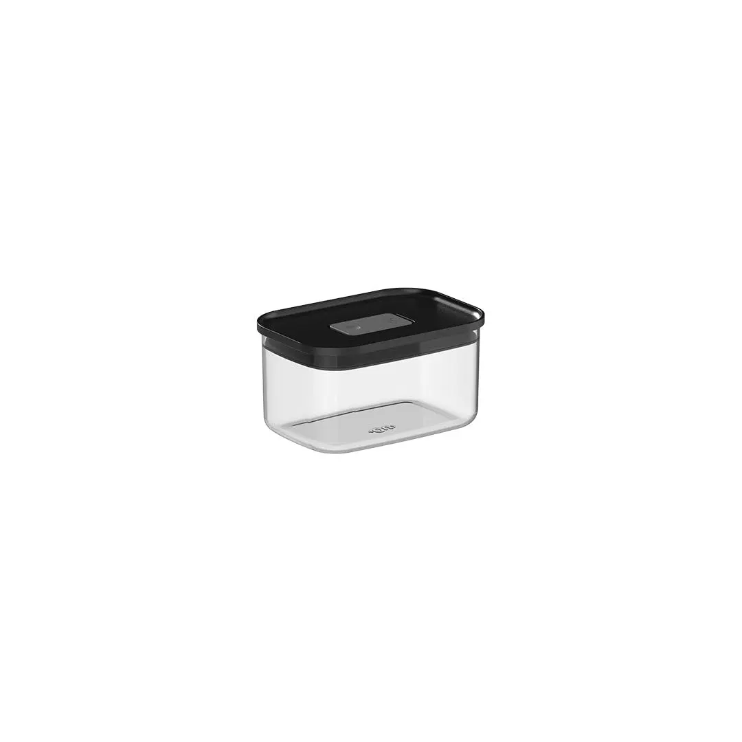 Ou Pote Hermético Retangular 650ml Preto Linha Duo Lock