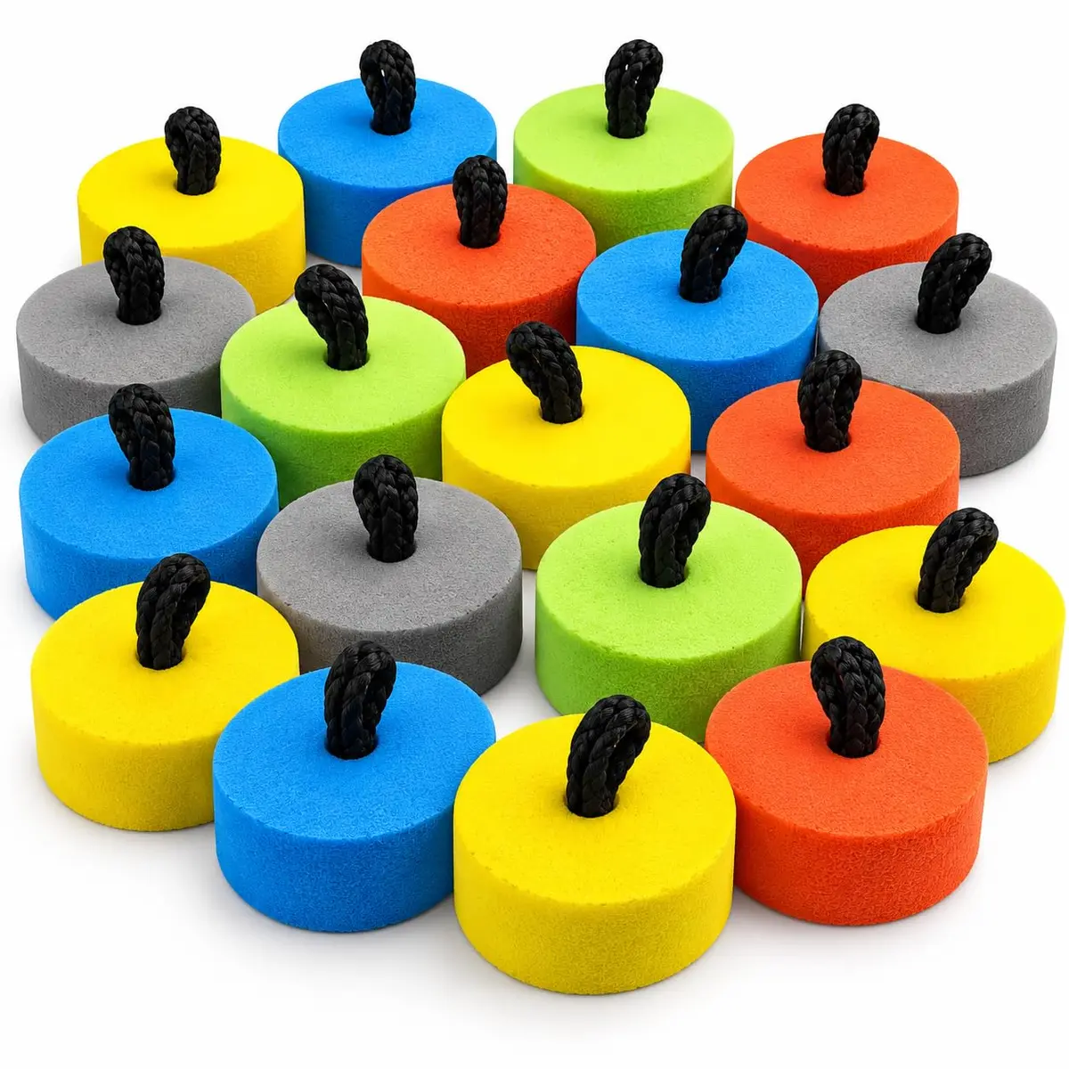 Kit 20 Tampas de Ralo para Tanque 3.5cm EVA Flutuante Coloridas com Puxador