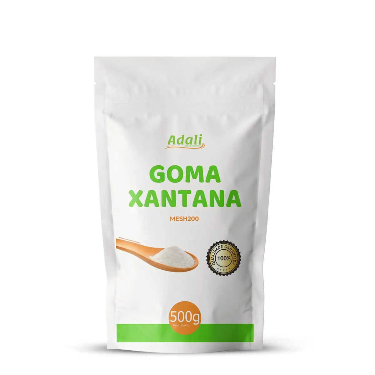 Goma Xantana Mesh 80 500g Adali Espessante Natural Receitas Sem Glúten | Solução compacta com dissolução rápida e altíssimo poder de viscosidade para molhos e pães funcionais.