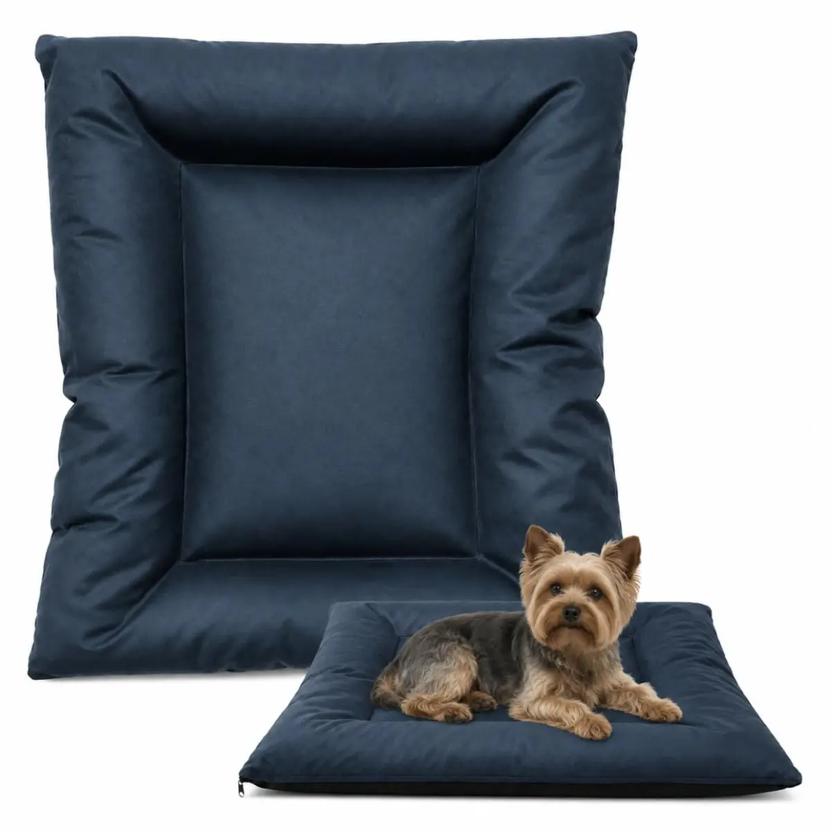 Colchonete Pet Sued Impermeável Lavável Almofada Cachorro Gato AZUL MÉDIO | Lavável, Tamanho Médio e Grande, Para Cães e Gatos, Material Suede, Impermeável - 1