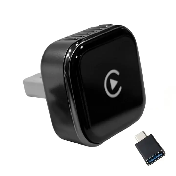 DLI O Adaptador CarPlay Sem Fio 2 em 1 da (Atualização de 2026) | é Compatível com CarPlay e Android Auto; Ele Foi Projetado Para Uma Conectividade CarPlay Sem Fio Rápida e Estável.(Preto)