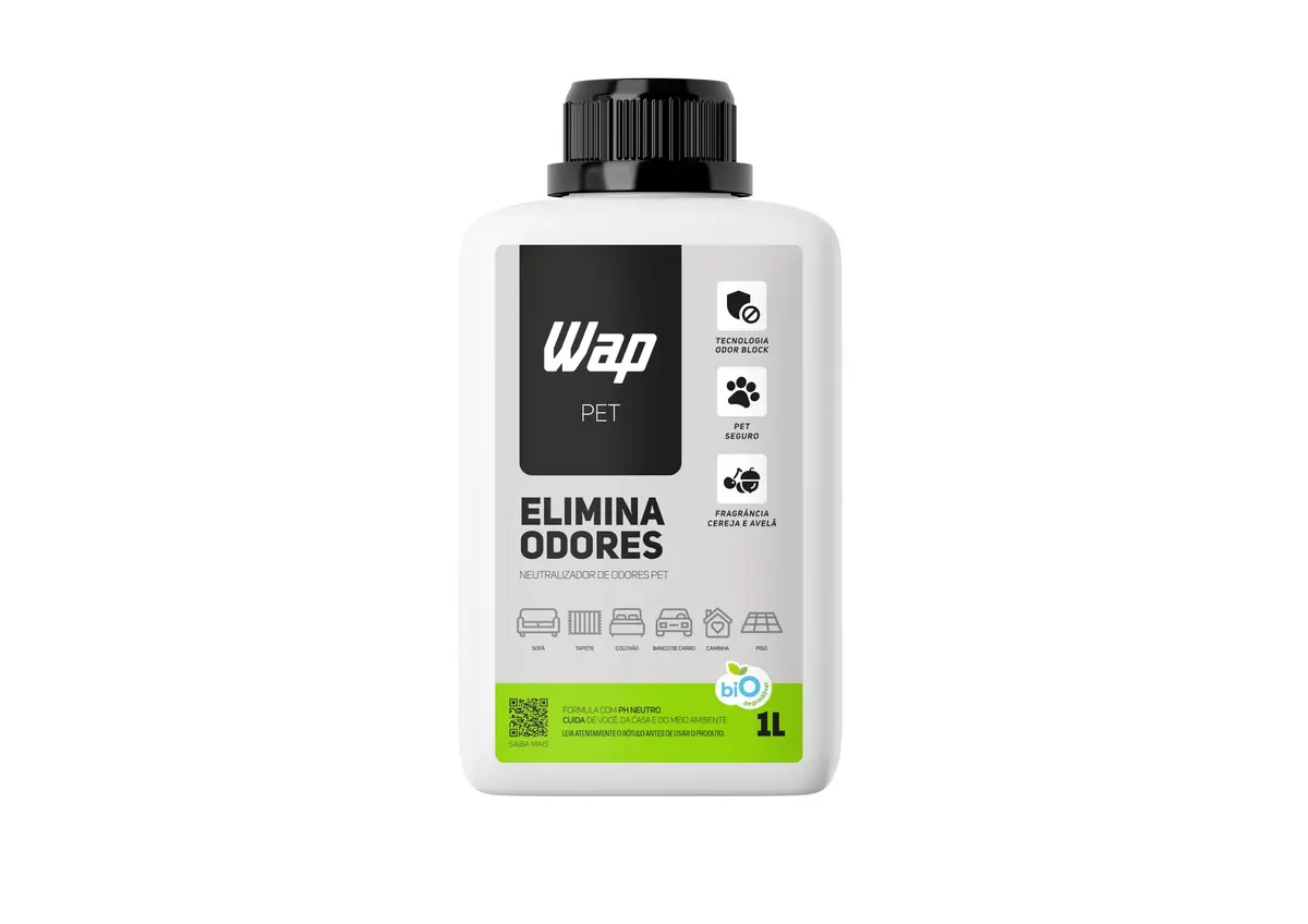 Eliminador de Odores Pet WAP Elimina Odores 1 Litro Líquido Cereja e Avelã | Neutralizador de Odores com fragrância - 1