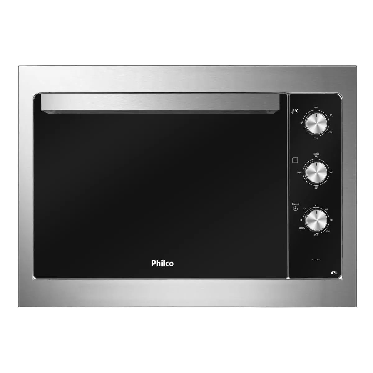 Philco Forno Elétrico de Embutir PFE47E Esmaltado Dupla Resistência 47L 127V Cinza