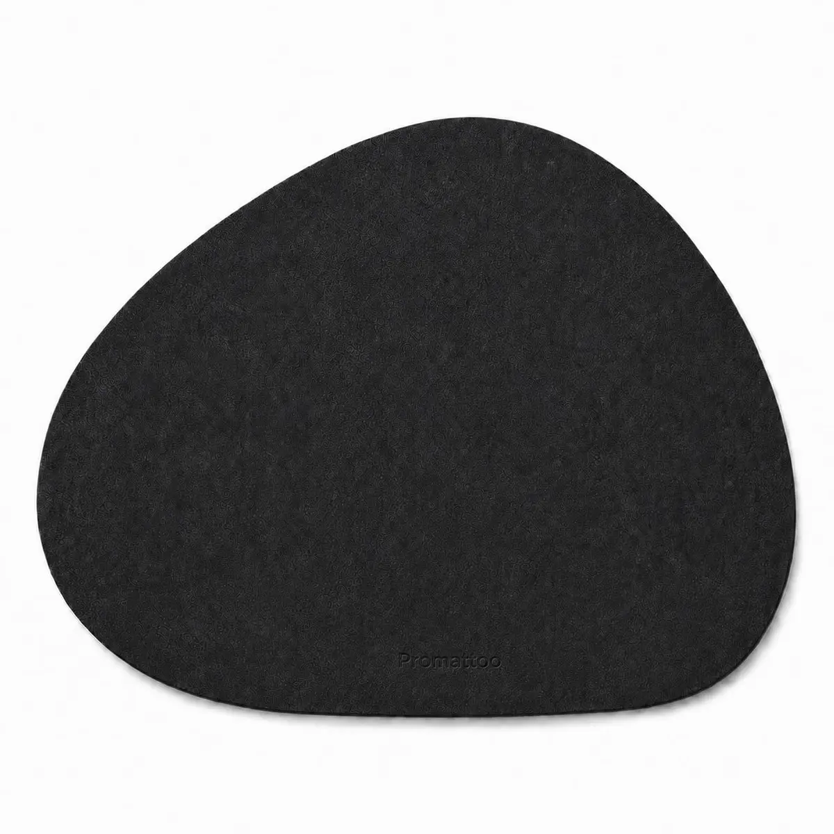 PROMATTOO Mouse Pad Antiderrapante, Impermeável e Lavável | Couro Sintético de PVC, 22 x 18 cm, 2 mm, para Home Office e Estudo, Preto