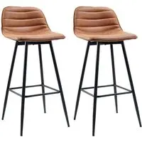 Conjunto Com 2 Banquetas Fixas Albany Marrom