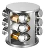 Porta Condimentos Giratório com 12 Potes Inox - 1