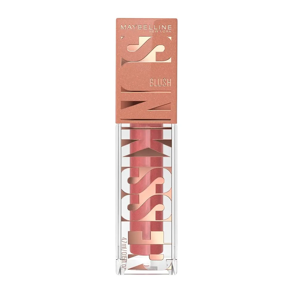 Blush Líquido Maybelline Sunkisser Vitamina E Glow 06 City Sizzle 4,7ml | Blush Avermelhado Radiante, Vegano, Aplicador XXL, Não Comedogênico, Resistente ao Suor e à Transferência, Duração 12h - 1