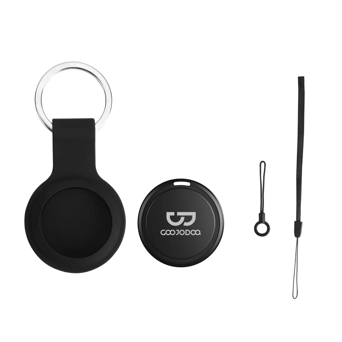 Tag Rastreador Bluetooth de Objetos Compatível com iPhone/iPad/IOS,Localizador de Chaves e Bagagens com Rede Buscar,Alerta de Perda,Resistente à Água,AT100 Preto