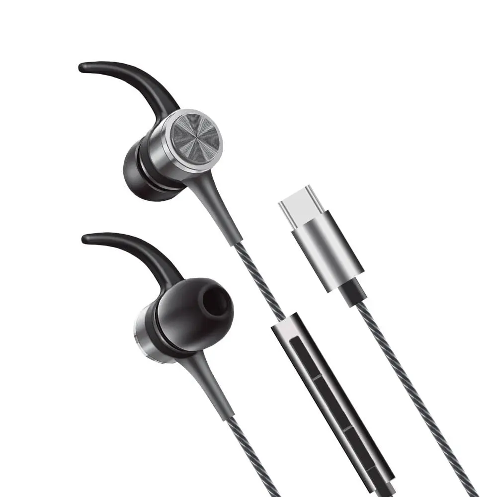 Geonav Fone de Ouvido Flex Digital com fio, Intra Auricular, conector USB-C, com microfone, ponteiras magnéticas, controlador multifunções, ESFNUSG, Cinza Espacial - 1