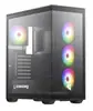 Gabinete Gamer Leonidas Magnus, Black, Mid Tower, Vidro Temperado, ATX, Sem Fonte, Com 4 Fans - 1