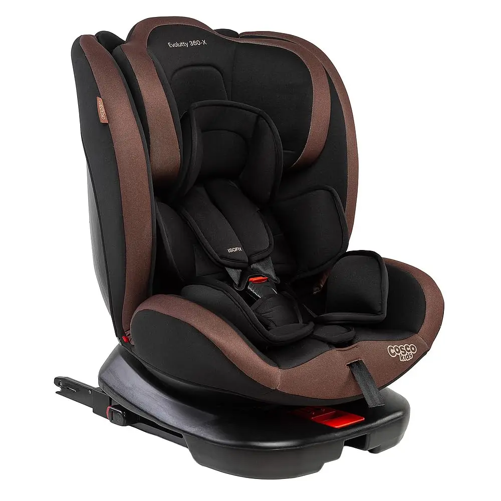 Cadeirinha Cosco Kids, Evolutty 360 X, 0 a 36kg, com Isofix, Preto Avelã