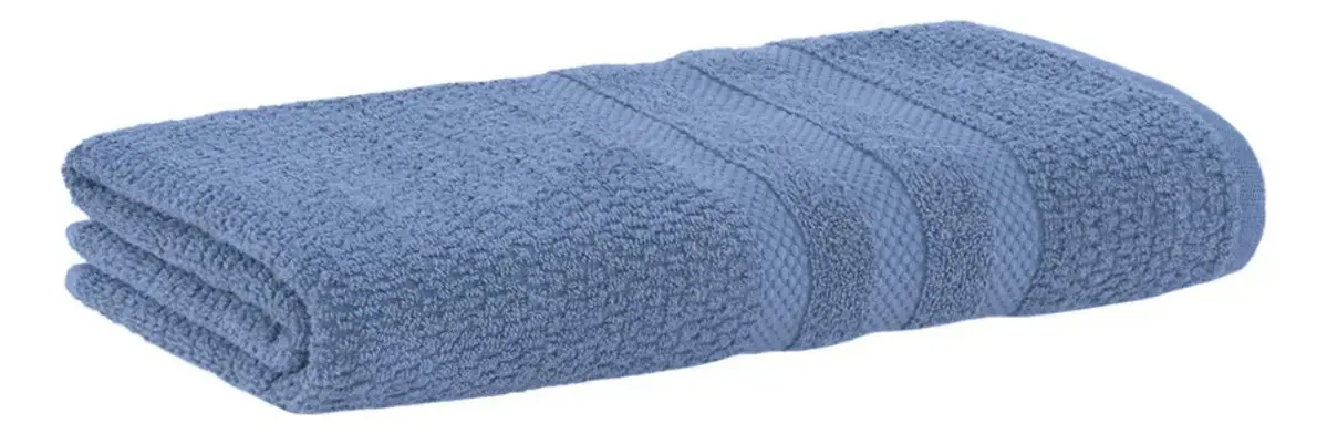 Toalha de Banho Buddemeyer Vanilla 100% Algodão, Azul, de 1.35 m x 70 cm