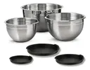 Conjunto 3 Bowls Inox com Tampas Plásticas - 1