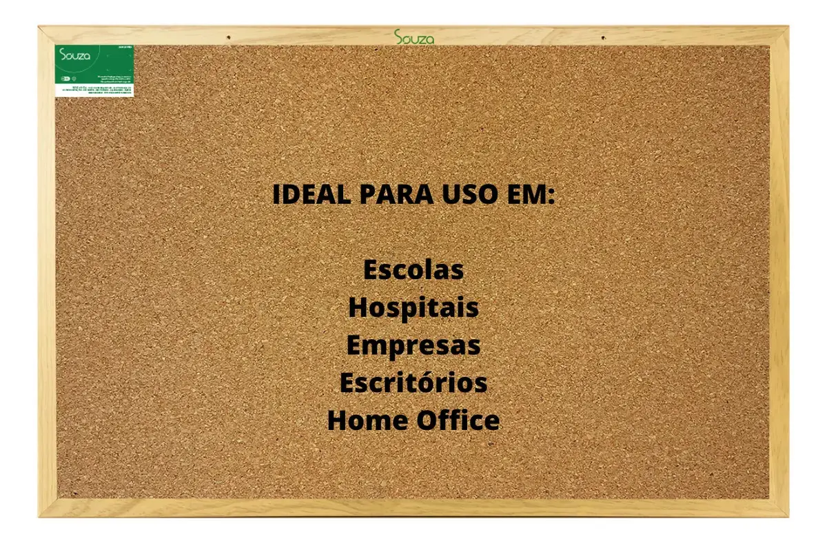 Quadro Lousa Cortiça 60x40 Cm Souza Moldura Madeira Avisos Recados Anotações Hannover Home thumbnail 5