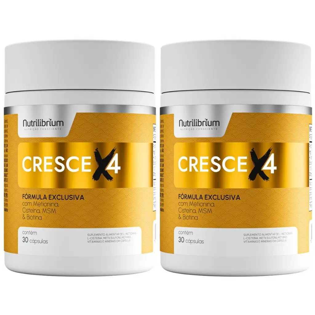 Kit 2x Cresce X4 Total 60 Cápsulas - 2 Meses Nutrilibrium - 1