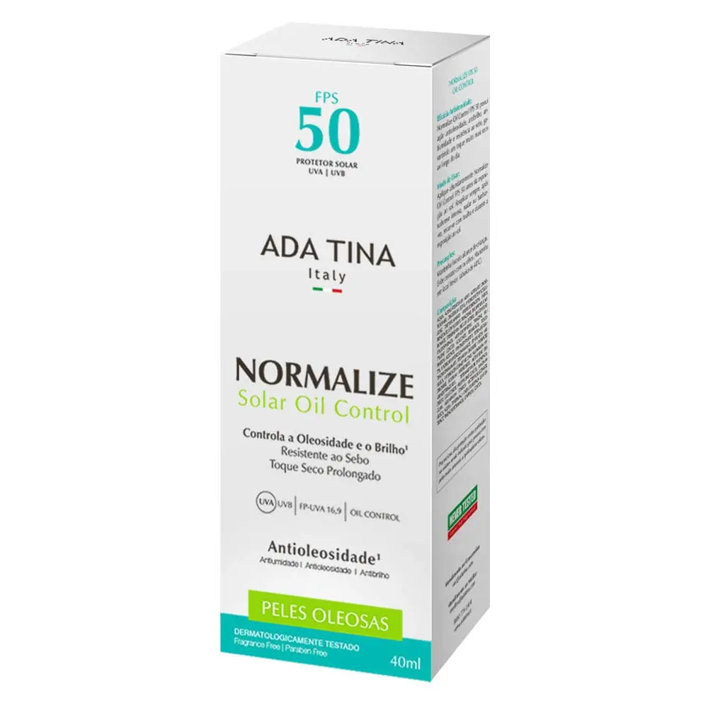 Ada Tina Normalize Oil Control Fps 50 - Protetor Solar Facial 40ml