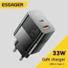 Carregador GaN 33W Essager Tipo-C PD p/ iPhone e iPad - 1