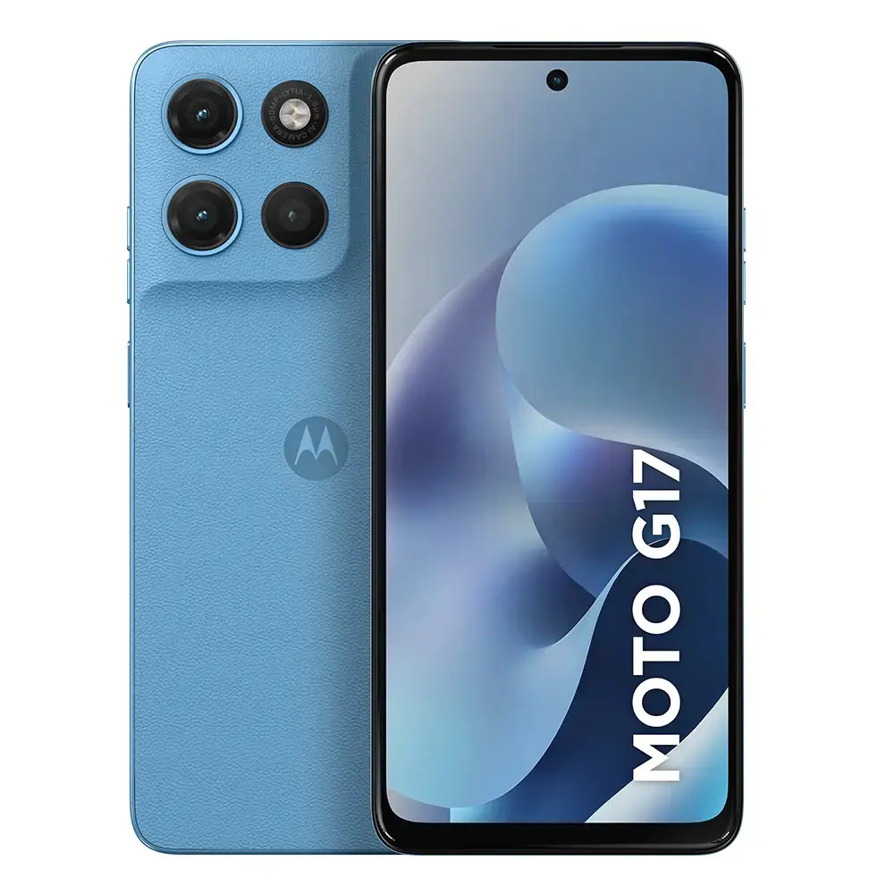 Smartphone Motorola Moto G17 4g - 128gb 4gb Ram + 8gb Ram Boost, Camera 50mp Sony Lytia 600, Tela Fhd+ 60hz, Bateria 5200 Mah - Azul