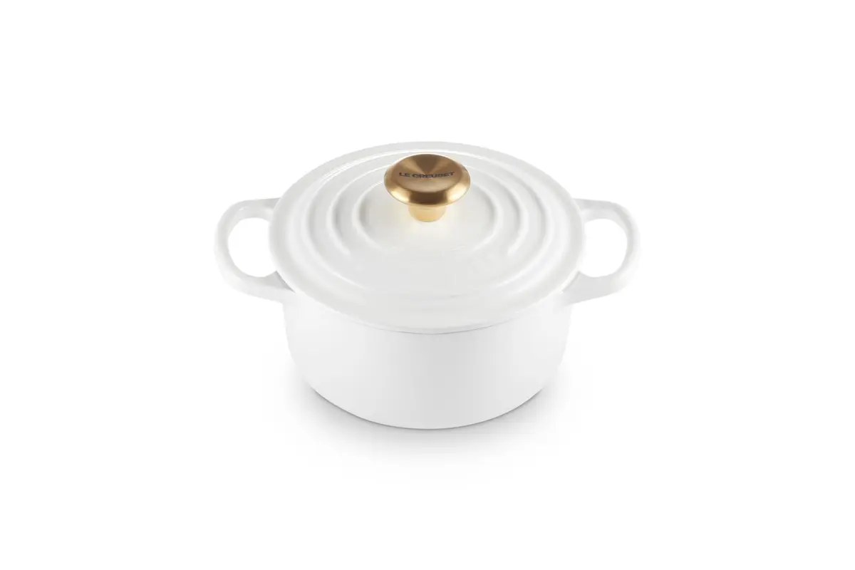 Le Creuset Panela Redonda 16Cm Sig (Peg Dourado) Branco