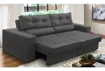 Sofá Reclinável 2 Lugares 1,70m Suede Cinza - 1