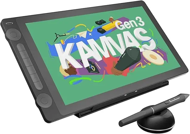 Mesa digitalizadora HUION KAMVAS 16 (Gen 3) Tablet de Desenho com Tela, Suporte Ajustável, 2.5K QHD,Mac, PC, Android-15,8 polegadas - 1