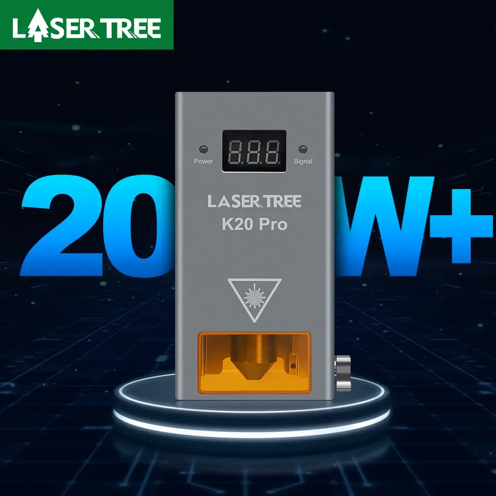 Árvore a laser k20 20w cabeça de laser de potência óptica com bico de assistência de ar módulo de 4 diodos para máquina de corte de gravador cnc ferramentas diy
