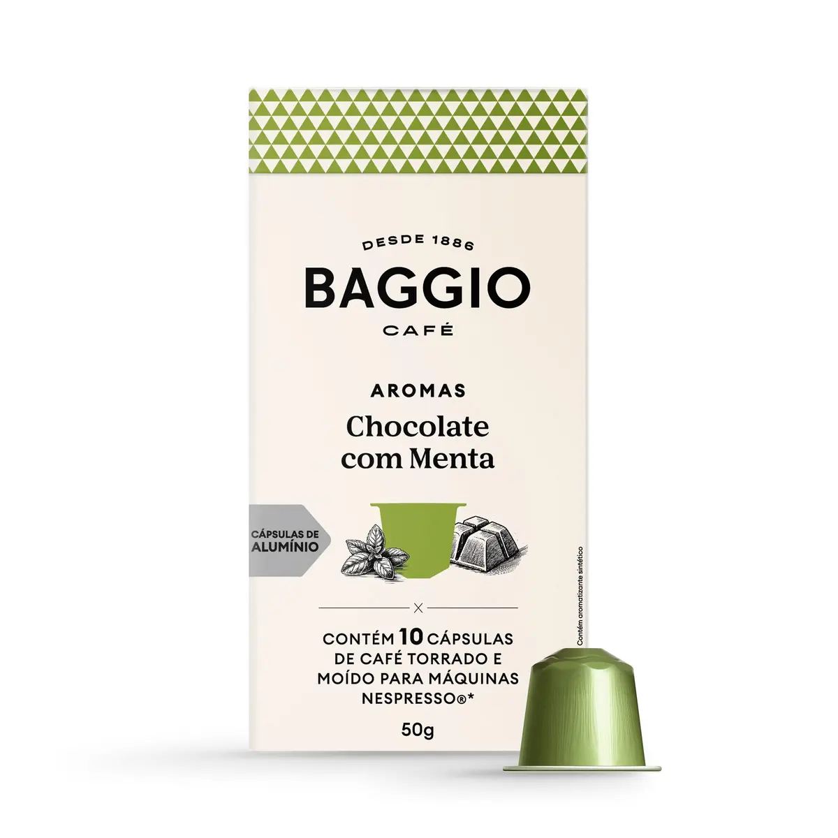Baggio Café Cápsulas De Café Aroma Chocolate C/Menta Compatível Com Nespresso Contém 10 Cápsulas - 1