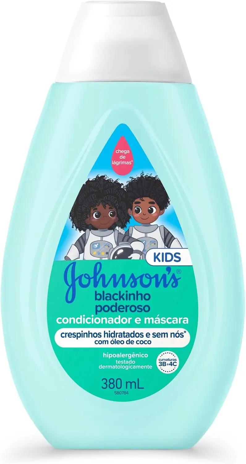 Condicionador Johnson's Baby Blackinho Poderoso, 380ml