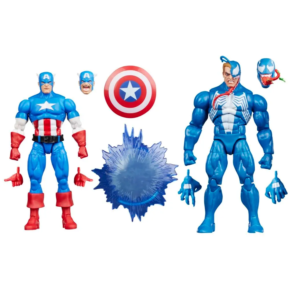 Marvel Legends Series Gamerverse Captain America vs Venom, Figura de Acao de 15 cm