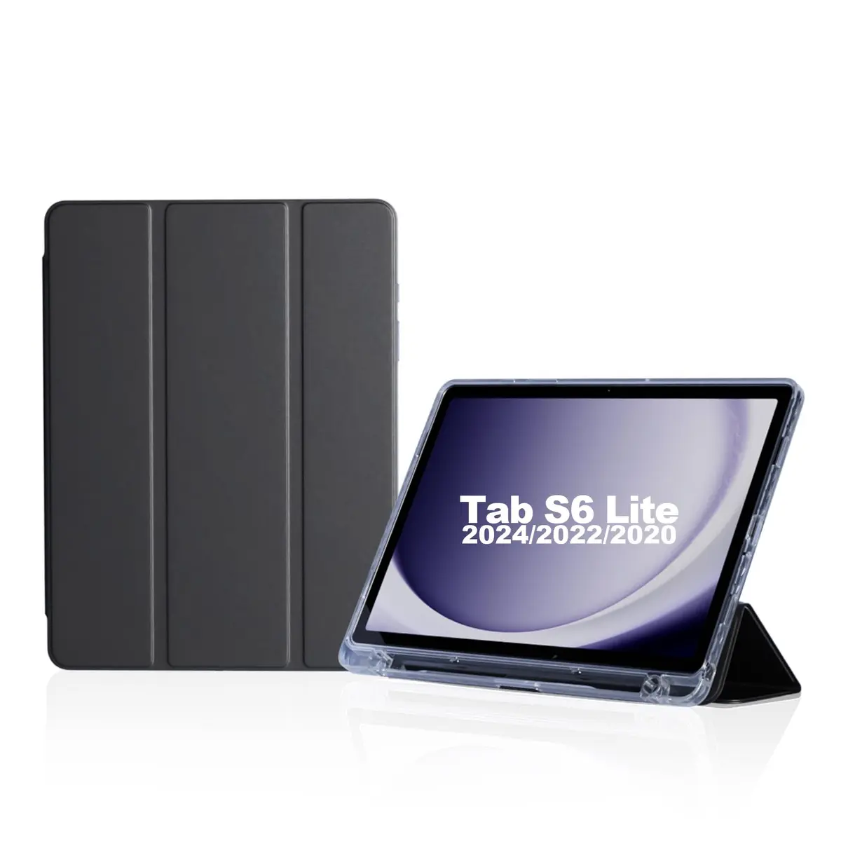 Bettdow Capa para Samsung Galaxy Tab S6 Lite 10,4 Polegadas 2024 SM-P620/P625/2022 SM-P613/P619/2020 SM-P610/P615/P617 com S Pen Suporte de Lápis, Suporte Fólio Slim Tampa Protetora Mesa (preto) - 1