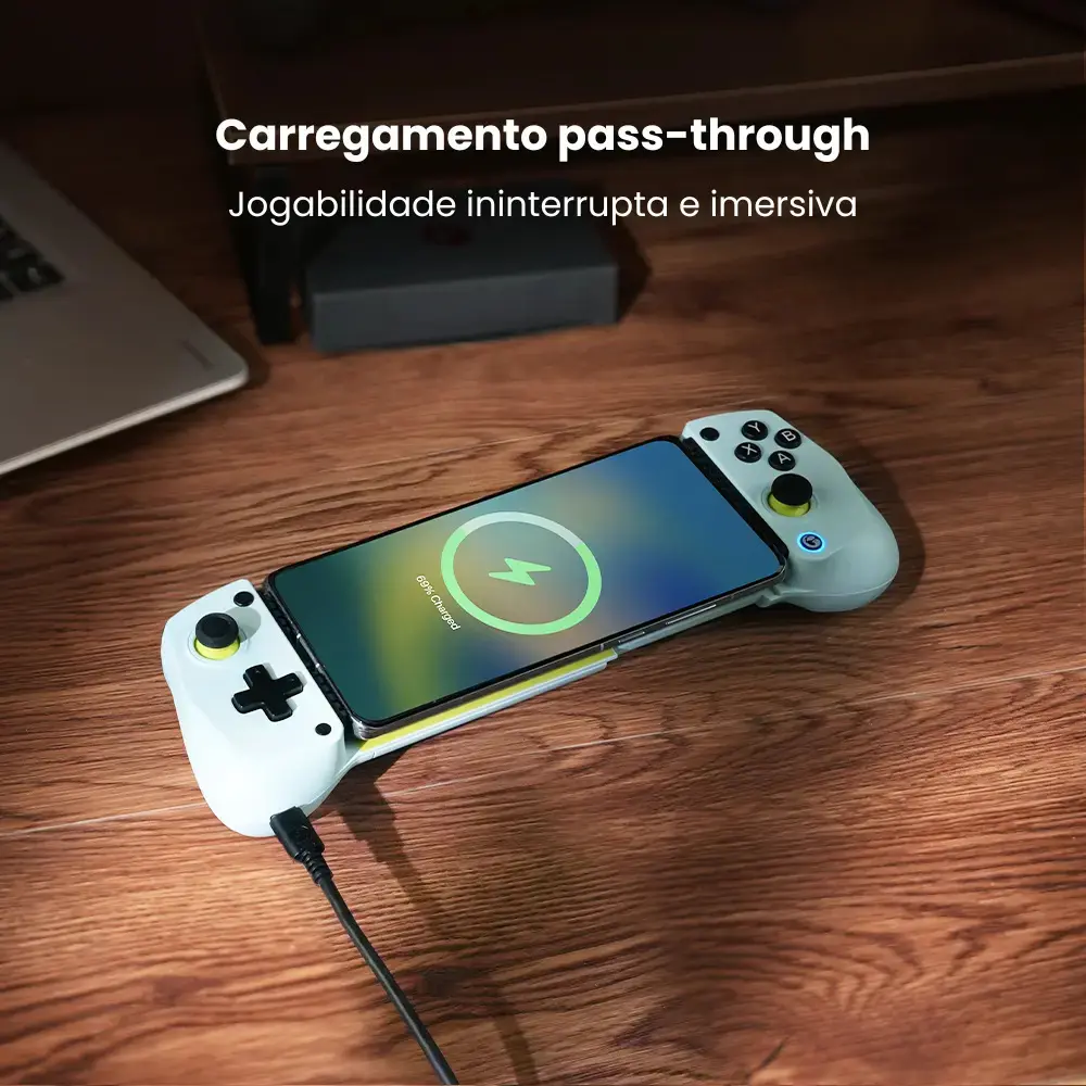 Controle Gamepad Gamesir X5 Lite Usb-c Android iPhone 15/16 Mobile Hall Effect Turbo Leve Verde thumbnail 7