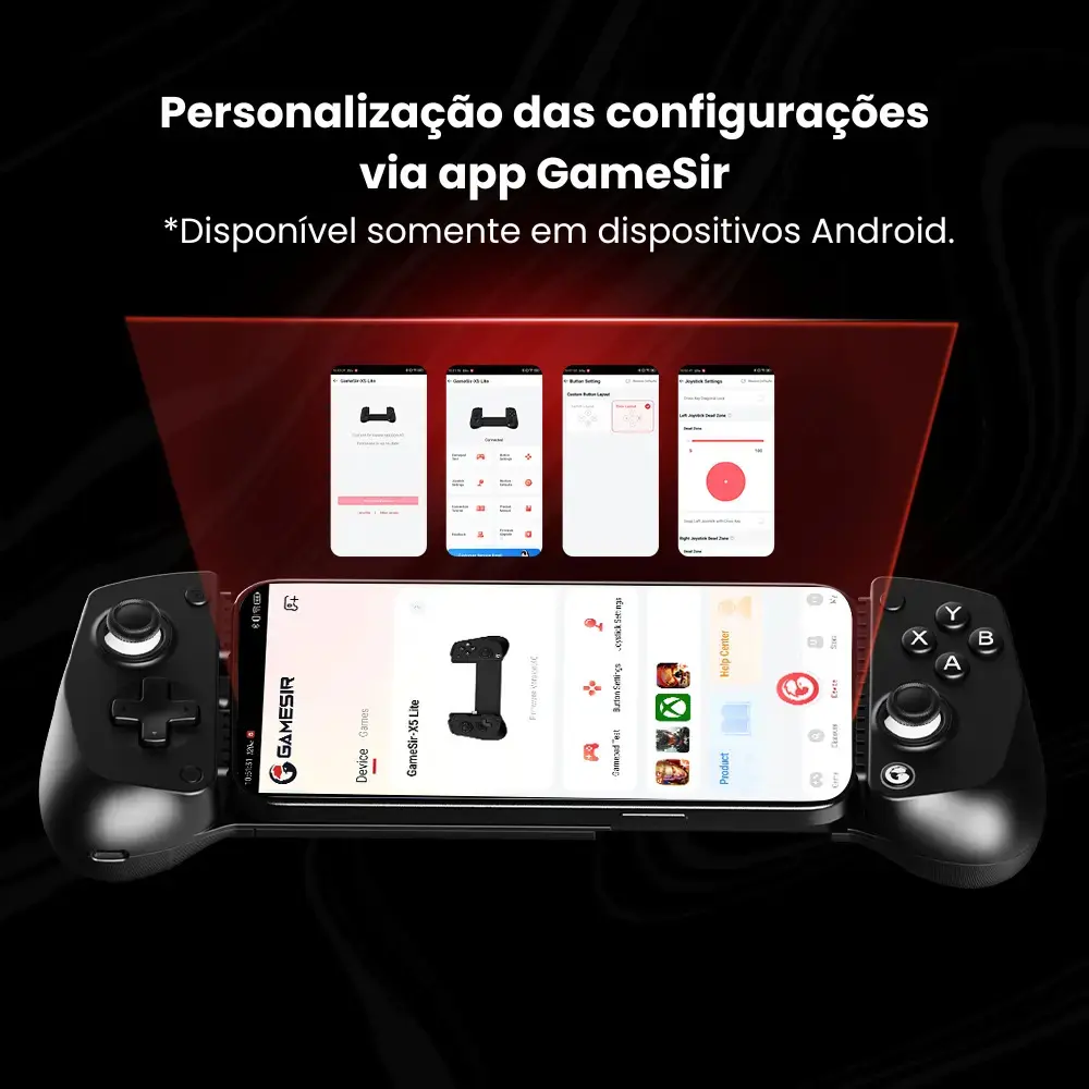 Controle Gamepad Gamesir X5 Lite Usb-c Android iPhone 15/16 Mobile Hall Effect Turbo Leve Verde thumbnail 9