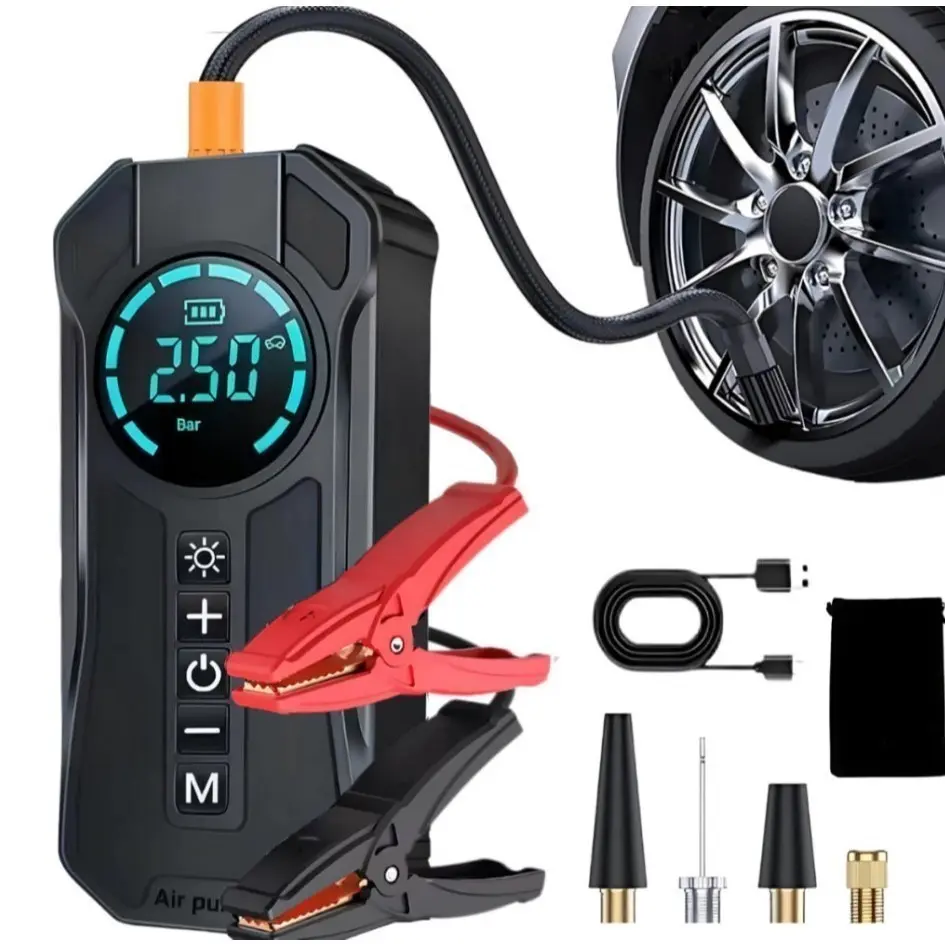 Bomba de Ar Portátil Compressor Inflator Multi-função 4 em 1 - 1