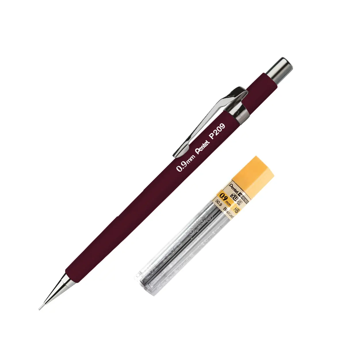 Pentel Lapiseira 0.9mm Ebitchá Vermelho + Grafite SM/P209-JBM