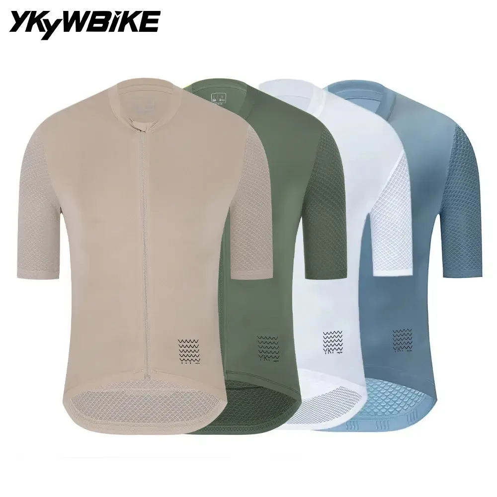Ykywbike camisa de ciclismo dos homens mtb verão maillot bicicleta camisa downhill alta qualidade pro equipe manga curta roupas - 1