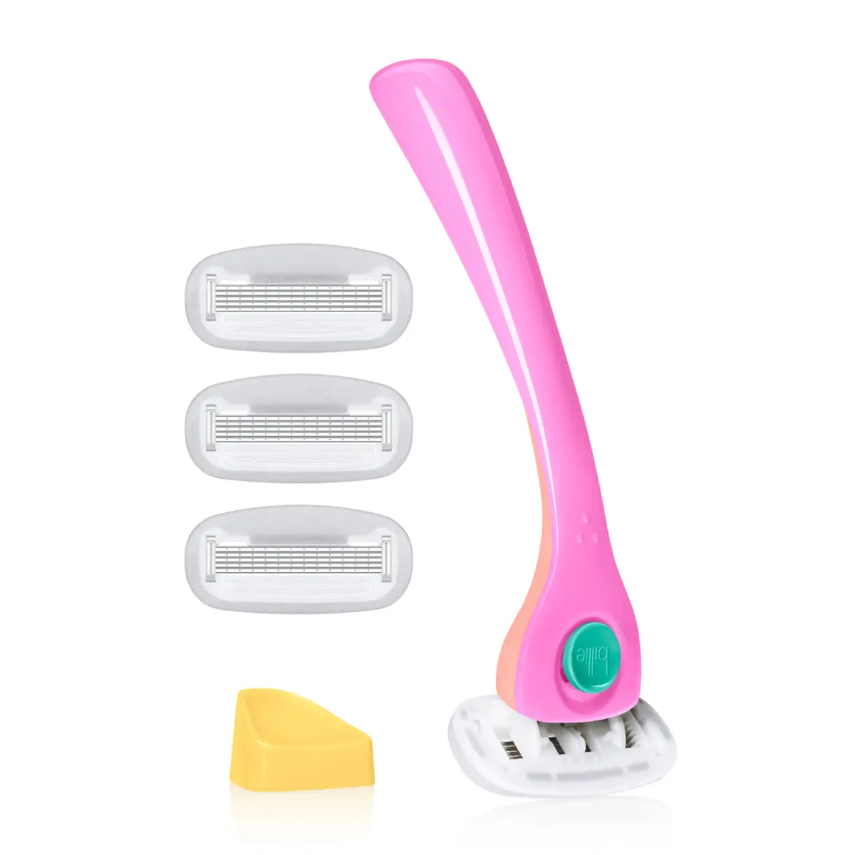 Kit de Barbear Feminino Billie, Malibu, 4 Refis de 5 Lâminas | Navalha, Suporte Magnético
