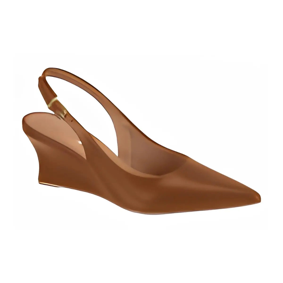 Sapato Feminino Scarpin Slingback Vizzano Salto Anabela Napa Conforto e Estabilidade