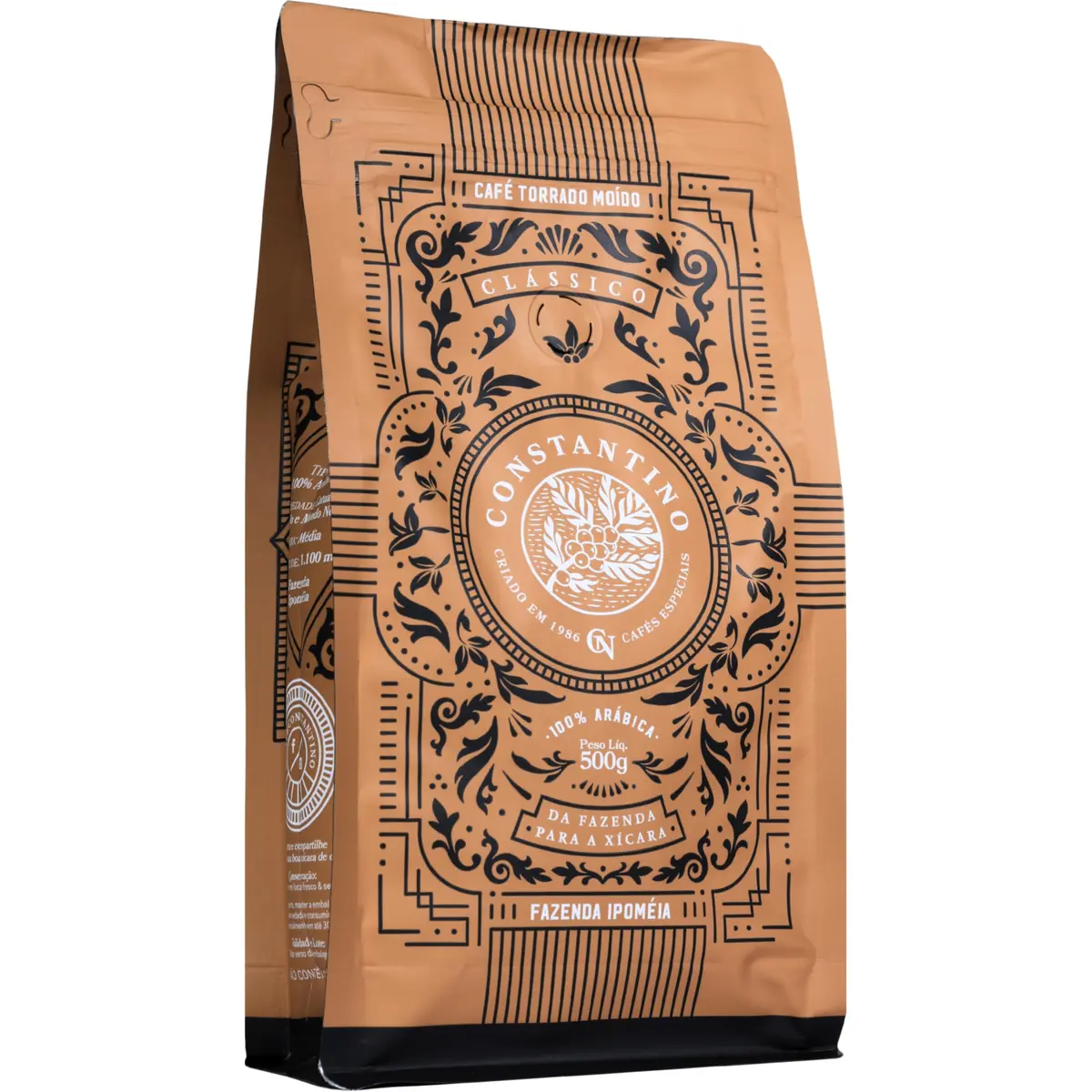 Café especial moído, Café Constantino, Torra média, 100% Arábica, 500g | Para cafeteira elétrica, coador tradicional, prensa e outros métodos filtrados
