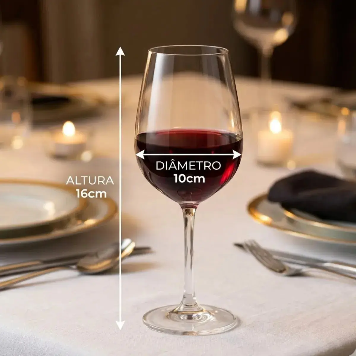 Jogo 6 Taças Cristal De Vinho Tinto Branco Titanium Gastro 580ml Pítia thumbnail 4