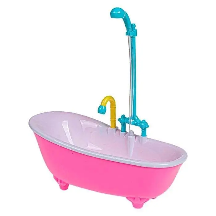 Banheira Para Boneca e Calopsita Com Chuveiro Com Água de Verdade Passarinho(Rosa)