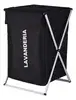 Cesto Para Roupa Suja Limpa 36 L Organizador Quarto Banheiro Cor Preto - 1