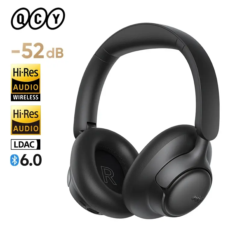 Fones de Ouvido Sem Fio QCY H6Neo com Cancelamento de Ruído Adaptativo Híbrido de 52dB, Reforço de Graves, Headsets Hi-Res LDAC Bluetooth 6.0 com Áudio Espacial, 96H - 1