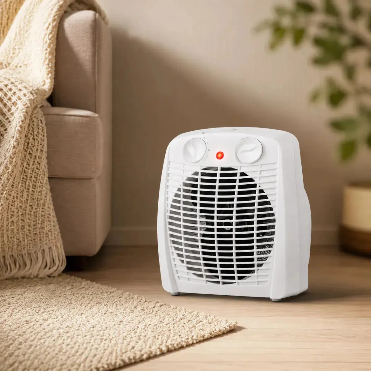 Aquecedor Elétrico 2 Em 1 Kian Branco 1800w Aq100 2 Níveis De Aquecimento + Ventilação - 1